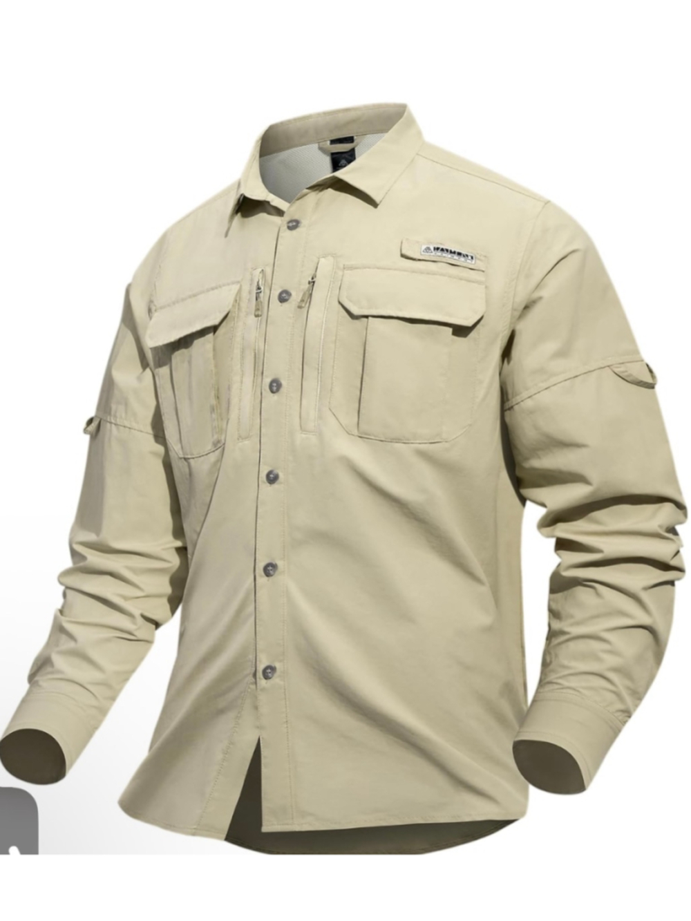 NEW Haimont Men's UPF 50+ Long Sleeve Hiking Button Down Shirt 2X